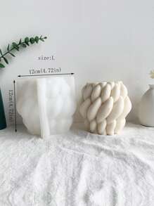 1入組旋轉雨滴螺旋柱子設計樹脂,蠟或者肥皂模具,適用於手工香薰蠟燭 - 白色 - 查看 6