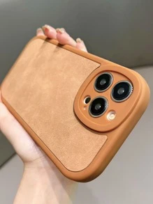 Ốp lưng điện thoại trơn Với dây kéo - màu nâu - Xem 4