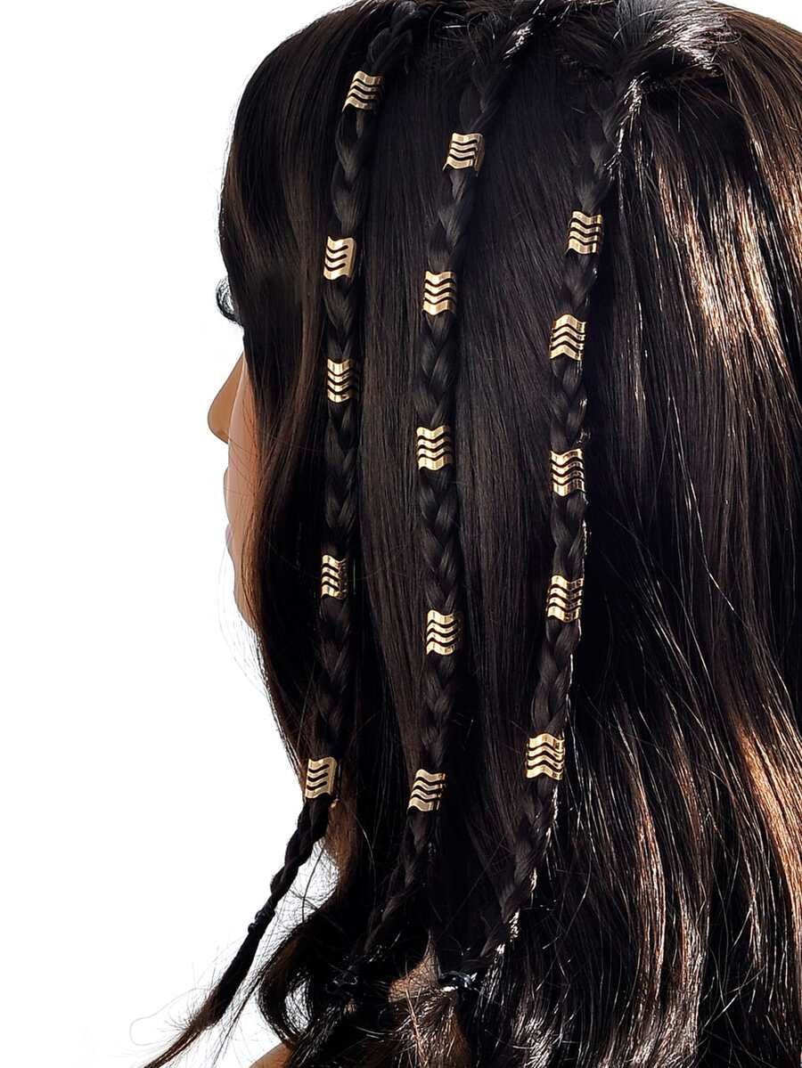 15pcs Exquisite & Fashionable Hollow Out Hair Clips - Gold - View 1