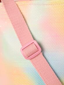 Metoo Tiramitu 1入組,織染多色翅膀心形單肩包,可調節肩帶,可作斜跨包或手提袋,適合女孩使用。