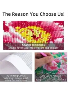 1 set Pintura diamante con árbol con Libro patrón - Albaricoque - Ver 7