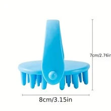 粉色矽膠梳子髮刷