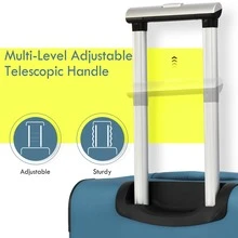 3 Pieces Traveling Storage Suitcase Set, 22''26''30'' Luggage Set, Softside Luggage Expandable Travel Set, Spinner Wheels Suitcase with TSA Lock - Blue Grey - View 5