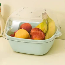 Vegetal Lavagem Cesta , Camada Dupla Animal De Estimação Transparente Drenagem Cesta , Doméstico Cozinha Vegetal Cesta , Fruta Bandeja , Multifuncional Fruta Lavagem Filtro Bacia