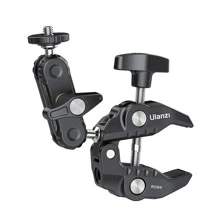 Ulanzi Super Clamp Magic Arm With 1/4 3/8 Thread Multi-Function Ball Head Clamp For Canon Nikon  Speedlight Monitor Flash - Black - View 6