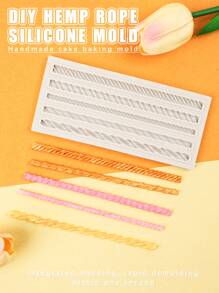 1入組DIY矽膠簡約風螺旋設計矽膠模具DIY - 灰色 - 查看 1