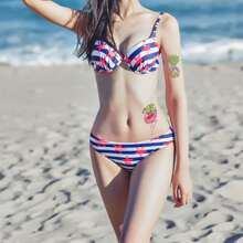 Fashionable Hawaiian Party Temporary Tattoo Sticker, Summer Flower Tattoo Sticker Decal For Party, 1 Sheet - Multicolor - View 5