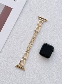 Vàng Hợp kim Dây đeo Giải trí Xu hướng: Cắt giảm Hình học Đồng hồ đeo tay , Tương thích với Apple Watch - Vàng - Xem 2