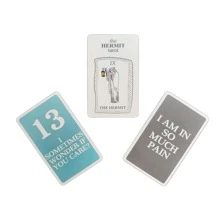 100PCS The Hermit Tarot Messages Oracle Cards English Read Fate Board Game Tarot Playing Card Deck Game Entertainment,Tarot,Tarot Cards,Playing Cards Bulk,Oracle Card,The Hermit Tarot,Oracle Cards Deck - White - View 5