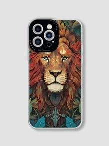 1入組獅子設計TPU材質手機殼，適用於iPhone - 彩色 - 查看 1