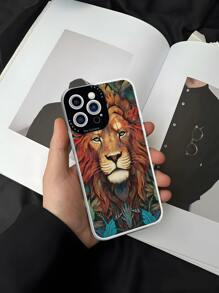 1入組獅子設計TPU材質手機殼，適用於iPhone - 彩色 - 查看 2