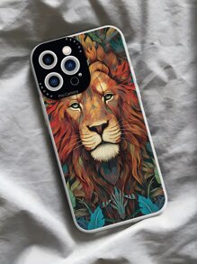 1入組獅子設計TPU材質手機殼，適用於iPhone - 彩色 - 查看 3