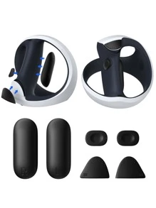 JSAUX 2Pack Anti-Slip Silicone Pad for PS VR2 Sense Controller, Accessories for Enhancing the Game Experience, No Tools No Glue Residue, Compatible with PSVR2 Controller LR/LR1/LR2 Buttons - màu đen - Xem 1