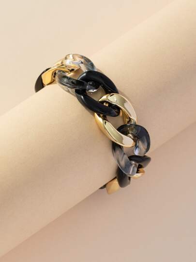 سوار سلسلة موضة PMMA ألوان متجانسة للنساء الزخرفة اليومية قطعة واحدة