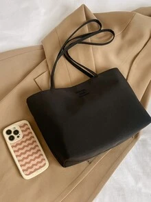 Bolsos tote de mujer Liso - Negro - Ver 3