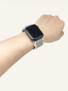1 pieza Correa de reloj de rayas jacquard elástico de nailon ajustable compatible con Apple Watch 38mm 40 mm 41mm 42mm 44MM 45mm 49mm , compatible con Apple Watch serie 8/7/6/5/4/3/2/1/SE/Ultra