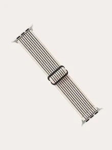 1 pieza Correa de reloj de rayas jacquard elástico de nailon ajustable compatible con Apple Watch 38mm 40 mm 41mm 42mm 44MM 45mm 49mm , compatible con Apple Watch serie 8/7/6/5/4/3/2/1/SE/Ultra