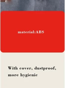 1入組無鑽，防塵牙刷架，粘膠式牙刷收納盒，可容納 6 支牙刷 - 白色 - 查看 2