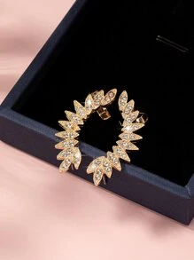 Pendientes europeo y americano estilo diosa diamante de imitación brillante con fleco en forma de diamante completo popular atmósfera fiesta - Amarillo Oro - Ver 3