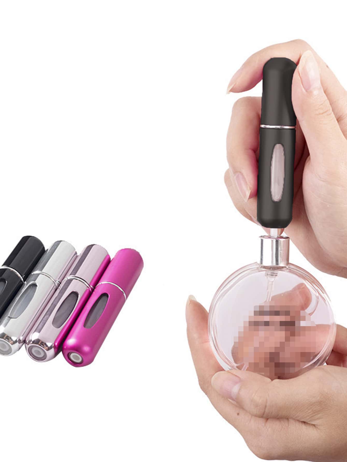 1 Miếng Có thể mang đi Nước hoa Có thể Nạp lại Chai xịt - màu đen - Xem 1