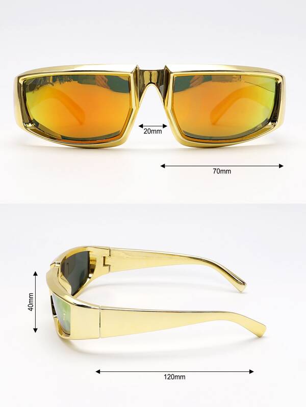 1pc Personality Square Sport Sunglasses Y2k Aesthetic Sunwear for a