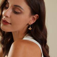 1入組925純銀可愛蜜蜂耳環適合女士生日別緻精細的首飾類禮品