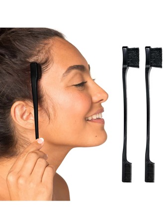Set de 2 piezas de cepillo de bordes dobles y peine balayage para peinado, herramientas y accesorios para el cabello
