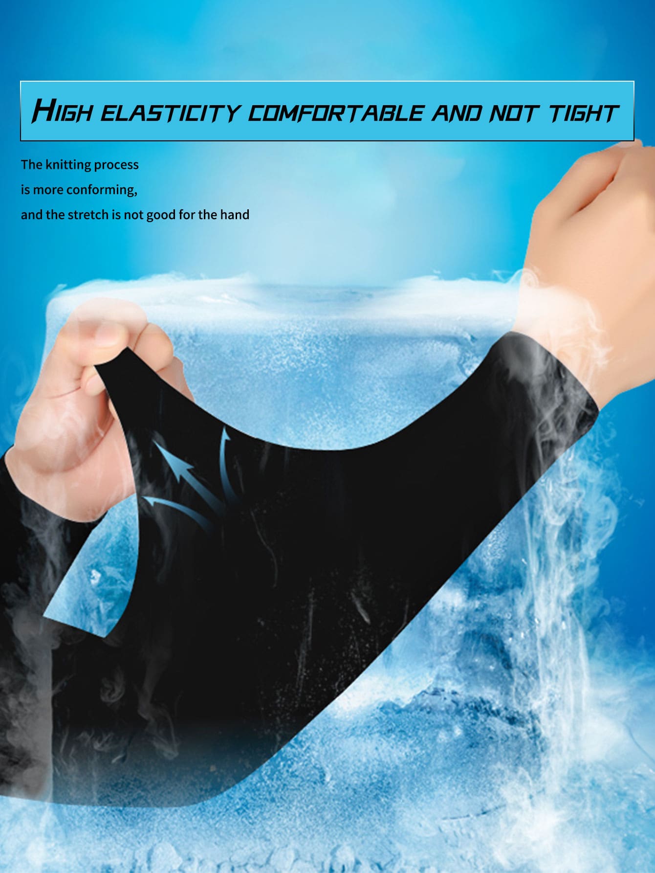 Tay áo chống nắng chống tia cực tím thể thao ngoài trời làm mát tay áo bảo vệ chống tia cực tím, tay áo giữ ấm bằng lụa băng mỏng cho nam và nữ, mùa hè, thích hợp cho đạp xe và đi xe máy - màu đen - Xem 1