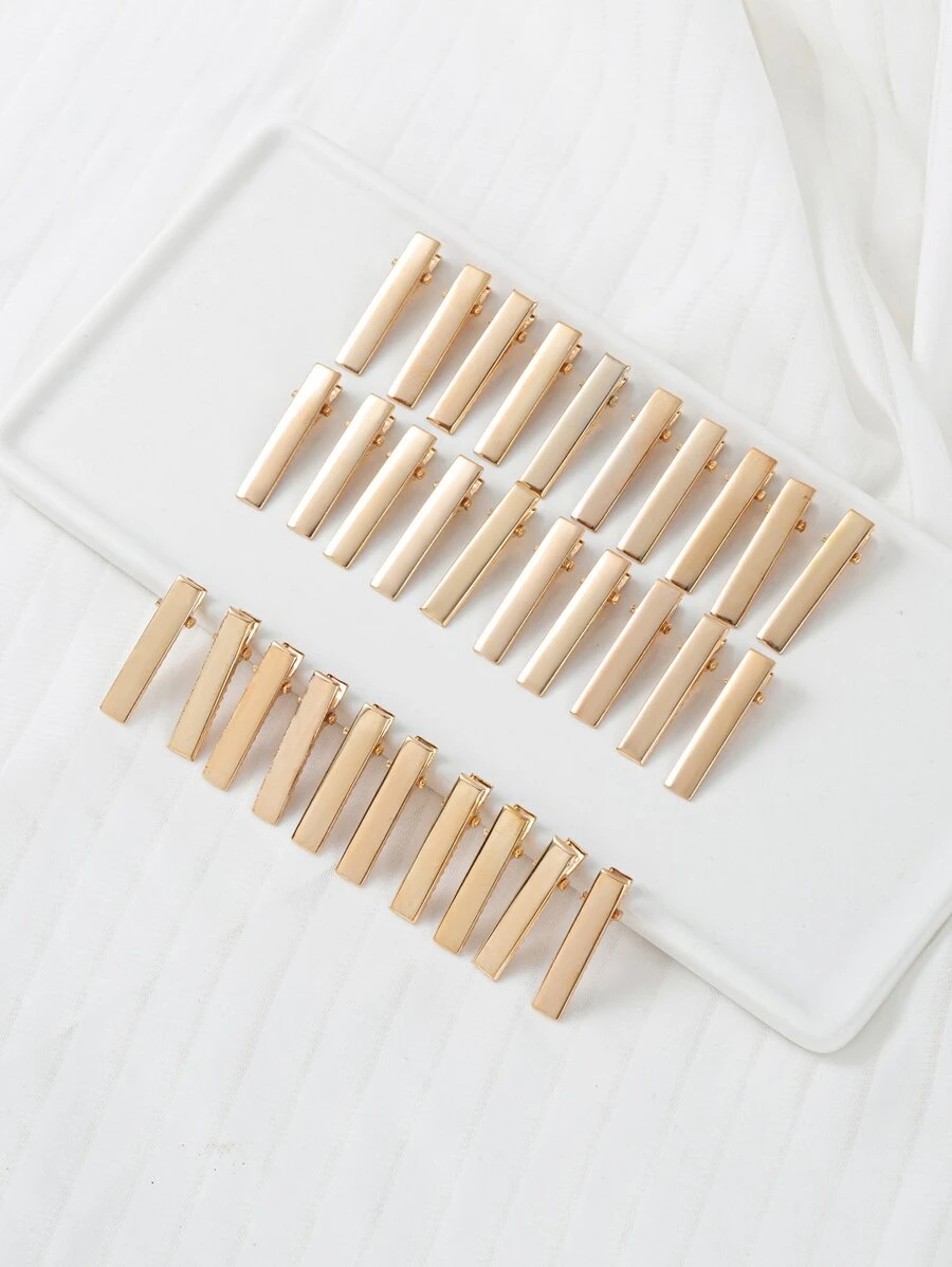 30个金色金属鳄鱼夹，适用于DIY手工制作、休闲发饰、发爪、发夹、发卡、发饰、发卡 - 金色 - 查看 1