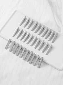 30个白色金属小发夹，适用于DIY项目，休闲金色头饰发夹爪夹发卡，发饰发夹，女士发饰