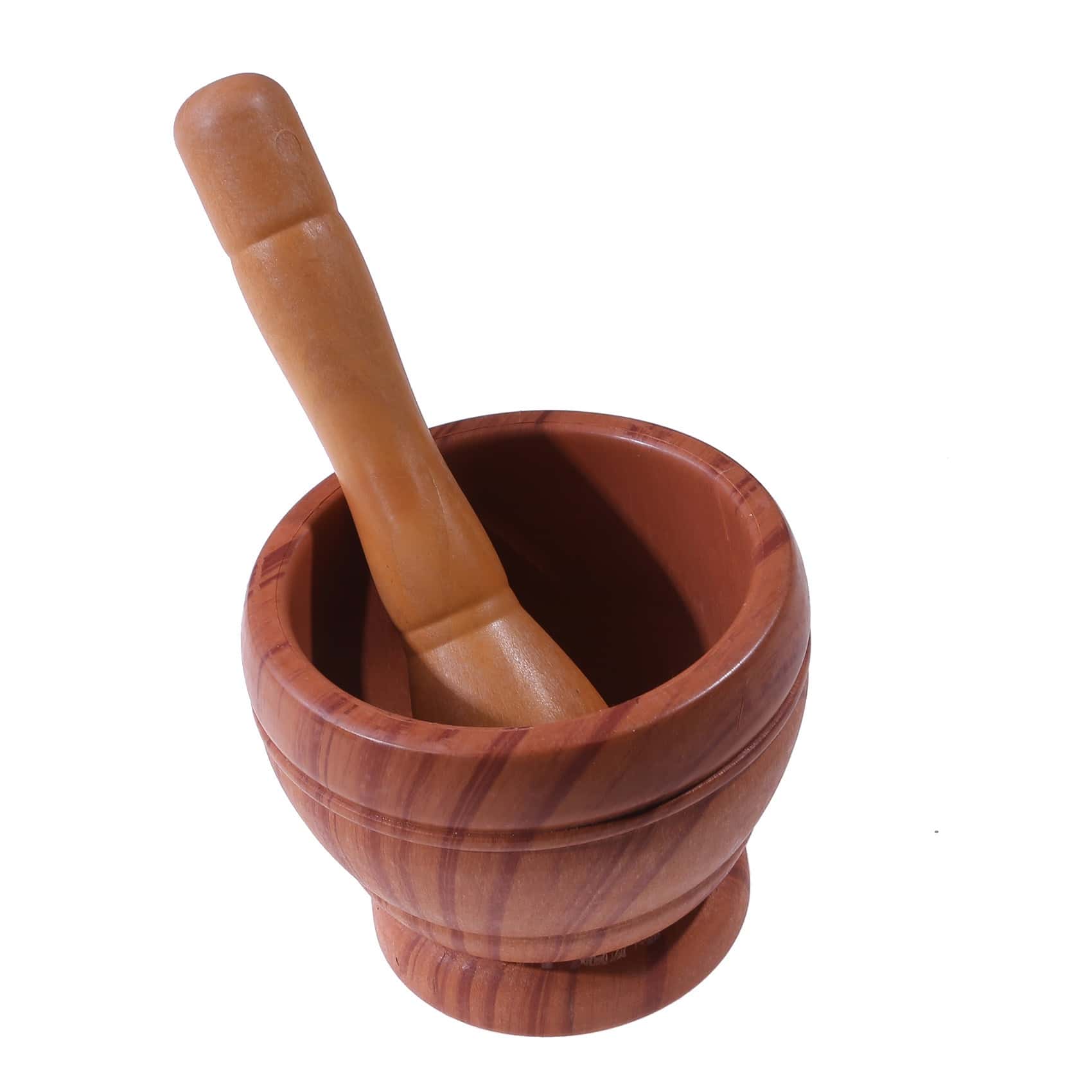 1套PP塑膠手動壓蒜器和胡椒研磨機套裝適用於家庭使用 - 咖啡棕 - 查看 1