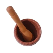 1套PP塑膠手動壓蒜器和胡椒研磨機套裝適用於家庭使用 - 咖啡棕 - 查看 6