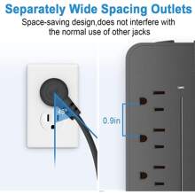 素色3.93英寸12合1多功能出口保護電源板 - 黑色 - 查看 5