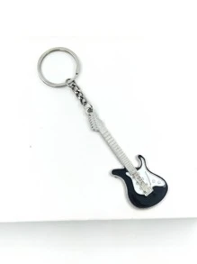 1 Miếng Cặp đôi Phong cách Đàn ghi ta & Dấu âm nhạc Hình dạng Vật rủ xuống Móc chìa khóa In Nhiều Màu sắc - màu đen - Xem 2