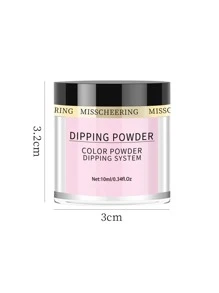 Misscheering 1入裝指甲藝術普通浸粉，水晶粉指甲飾品，細粉末指甲裝飾，適用於女性或少女的日常指甲藝術DIY造型 - 粉色 - 查看 4