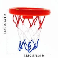 洗澡玩具 - 儿童浴缸篮球架 3 个球 - 男孩和女孩的塑料幼儿洗澡玩具 - 易于设置的篮球投篮游戏/平面吸盘