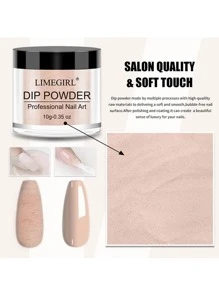 LIMEGIRL Bột Bộ dụng cụ móng tay , Tiếng Pháp Làm móng tay Acrylic Bột Hệ thống , Đèn đinh Cần thiết , Bao gồm Móng tay , Móng tay Đầu tiên , Cơ sở áo , , Áo áo Và Chải - Màu be - Xem 4