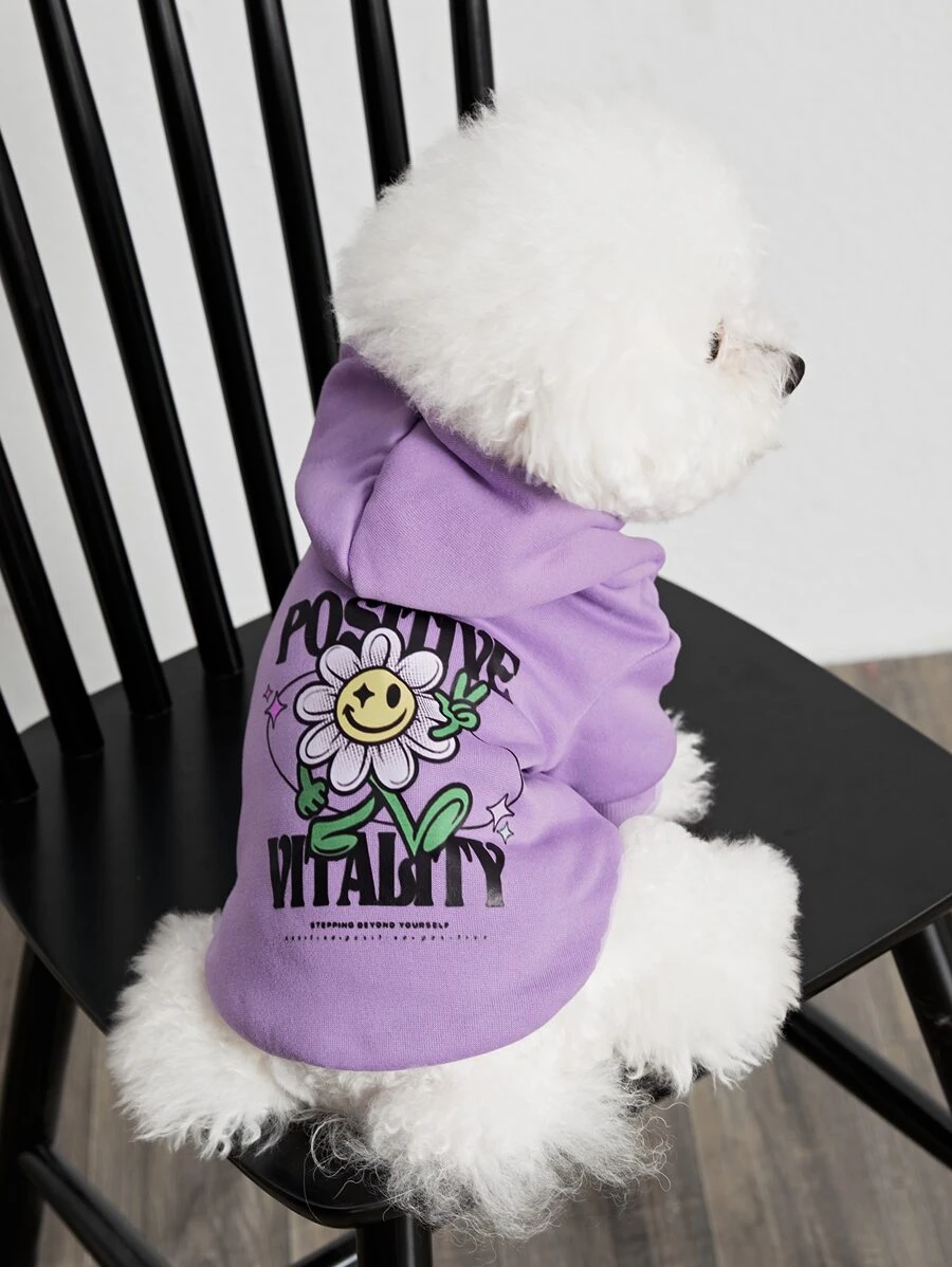 PETSIN 1 件宠物印花运动衫 - 舒适柔软，适合秋季、冬季和早春；非常适合日常时尚、室内休闲、户外散步、家庭出游、季节性活动、节日庆典和可爱的照片拍摄；采用俏皮的宠物印花，提供温暖和有趣的风格。 - 彩色 - 查看 1
