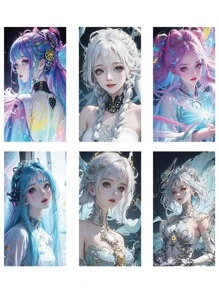 60pcs/set Punk Style Girl Stickers - Multicolor - View 2