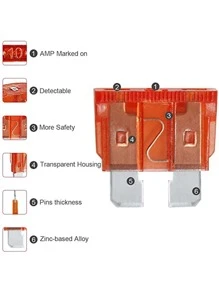 100入組車保險絲成套工具帶保險絲盒 - 彩色 - 查看 5