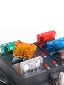 100入組車保險絲成套工具帶保險絲盒 - 彩色 - 查看 2