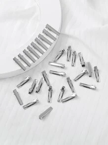 30个白色金属小发夹，适用于DIY项目，休闲金色头饰发夹爪夹发卡，发饰发夹，女士发饰