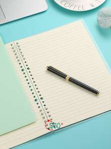 1pc 5-ring Loose-leaf Binder Keyring Spiral Binding Bar With Plastic Coating For Diy Notebook, File Folder, Paper Clasp - Purple - View 10