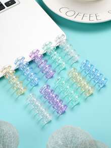 1pc 5-ring Loose-leaf Binder Keyring Spiral Binding Bar With Plastic Coating For Diy Notebook, File Folder, Paper Clasp - Purple - View 11