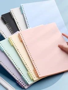 1pc 5-ring Loose-leaf Binder Keyring Spiral Binding Bar With Plastic Coating For Diy Notebook, File Folder, Paper Clasp - Purple - View 7