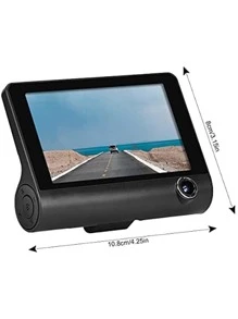 4英寸車前和後內側3通道充分高清1080P視頻車黑色盒 - 黑色 - 查看 5