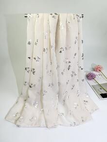 1pc Ladies' Metallic Silver Scarf - Multicolor - View 2