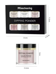 6boxes Dipping Powder Nail Art Decoration - Multicolor - View 4