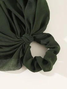 1 chiếc dây buộc tóc bằng ruy băng voan màu xanh lá cây dành cho nữ, thích hợp cho kỳ nghỉ, sử dụng hàng ngày hoặc thường ngày. Dây buộc tóc Valentine, phụ kiện tóc đuôi ngựa, dây chun co giãn, phụ kiện tóc tại nhà. - xanh quân đội - Xem 4