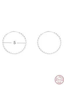 1雙扭結圓耳環,時尚和簡約風格合適的適用於日期,假期,派對,婚禮,旅行,日常通勤和海灘A多用途和優雅設計那可A完美禮品適用於女朋友,媽媽,老師,朋友,和同學 - 銀色 - 查看 5